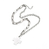304 Stainless Steel Paperclip Chains & Cable Chain Jewelry Sets SJEW-K153-51P-2