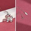 Anti-Tarnish 925 Sterling Silver Pendant Necklaces Simple Flower Necklace Elegant Clavicle Chain for Women JN1084A-4