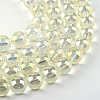 Electroplate Glass Beads Strands EGLA-Q062-8mm-A02-1