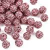 Polymer Clay Rhinestone Beads RB-H284-6MM-Half-223-1
