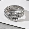304 Stainless Steel Snake Chain Bangles BJEW-F522-01P-1
