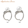 Adjustable Brass Cuff Rings X-ZIRC-F076-02P-4