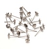 316 Surgical Stainless Steel Stud Earring Settings X-STAS-K098-05-5mm-P-1