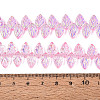 Electroplate Transparent Glass Beads Strands EGLA-N056-03A-05-4
