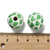 St. Patrick's Day Series Printed Schima Wood European Beads WOOD-V002-01J-3