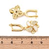 Windmill Brass Micro Pave Clear Cubic Zirconia Hoop Earrings KK-D363-16G-3