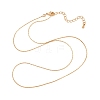 0.7MM Brass Boston Link Chain Necklaces for Women NJEW-Q351-02G-4