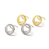 Rack Plating Brass Hollow Out Heart Stud Earrings for Women EJEW-F288-19-1