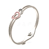 304 Stainless Steel Hinged Bangles for Women BJEW-F474-37P-02-4