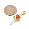 Flower Transparent Acrylic & Glass Pendant Decooration HJEW-JM01604-3