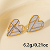 304 Stainless Steel Heart-shaped Stud Earrings PH1793-2-2