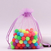 Rectangle Organza Drawstring Bags CON-PW0001-054A-22-1