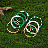 8Pcs 1Bag Rugby Polymer Clay Heishi & CCB Plastic Beaded Stretch Bracelets Set BJEW-PA0001-12D-6