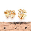 Brass Pave Clear Cubic Zirconia Pendants KK-T074-104G-3