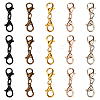 20Pcs 5 Colors Zinc Alloy Double Lobster Claw Clasps FIND-TA0002-49-2