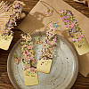 4Pcs 4 Styles Brass & Iron Enamel Bookmarks with Chain AJEW-SP0002-23B-4
