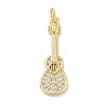 Brass Micro Pave Clear Cubic Zirconia Pendants KK-D289-01G-14-2