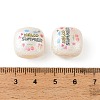 Printed Opaque Acrylic Beads OACR-B054-01O-3