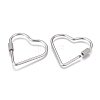 Non-Tarnish 304 Stainless Steel Screw Carabiner Lock Charms ZIRC-F255-059P-2