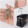 Plastic Imitation Pearl Bowknot Shoe Charms DIY-WH20002-152C-5