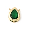 Brass Micro Pave Cubic Zirconia Pendants KK-K419-03G-02-1
