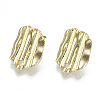 Rack Plating Hammered Alloy Stud Earring Findings PALLOY-N155-61-NR-1