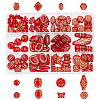  96Pcs 12 Style  Plating Transparent Acrylic Beads OACR-PH0004-16-1