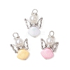 3Pcs 3 Colors Glass Pearl Pendants PALLOY-JF03471-1