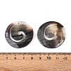 Natural Black Lip Shell Hollow Disc Pendants SHEL-N038-19-3
