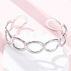 304 Stainless Steel Cuff Bangles for Women BJEW-D306-02P-5