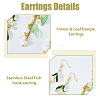 2Pairs 304 Stainless Steel Flower Dangle Earrings EJEW-HS00008-4