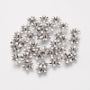 Tarnish Resistant 5-Petal 304 Stainless Steel Flower Bead Caps LS-STAS-L205-09B-1