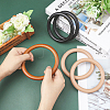 SUPERFINDINGS 6Pcs 3 Colors Wooden Bag Handles FIND-FH0004-61-3