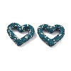 Heart Shape Polymer Clay Rhinestone Beads CLAY-NH0001-09B-3