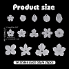 280Pcs 14 Styles Transparent Acrylic Bead Caps FACR-AR0001-03-2