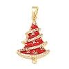 Christmas Brass Micro Pave Cubic Zirconia Pendants KK-K413-01D-G-1