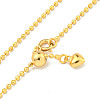 Heart 925 Sterling Silver Ball Chain Necklaces NJEW-C052-04G-2