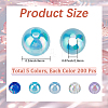 5 Colors Transparent Acrylic Beads MACR-PA0001-03A-01-2