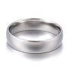 Non-Tarnish 304 Stainless Steel Flat Plain Band Rings STAS-I160-A-17mm-P-2
