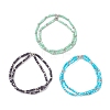 3Pcs 3 Colors Natural Freshwater Shell Beads Double Layered Stretch Bracelets for Women BJEW-JB12124-2