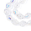 Electroplate Transparent Glass Beads Strands X-EGLA-N020-03A-3