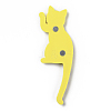 Cute Multifunction Cat Shape Acrylic Magnetic Refrigerator Sticker Fridge Magnets Hanging Hook AJEW-B002-01D-2