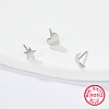 3Pcs 3 Style 925 Sterling Silver Stud Earrings IL9248-02-2