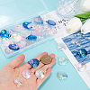 50Pcs 5 Colors UV Plating Iridescent Transparent Plastic Pendants TACR-SC0001-31-3