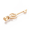 304 Stainless Steel Initial Pendants STAS-D019-09S-G-2