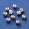 925 Sterling Silver Corrugated Round Spacer Beads STER-K178-01B-S-2