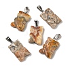 Natural Crazy Agate Pendants G-B127-09P-03-2