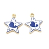 Printed Brass Pendants KK-CBA42CA-08G-2