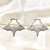 Non-Tarnish 304 Stainless Steel Bat Hoop Earrings for Women EJEW-R156-07P-4