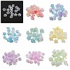 Iridescent Acrylic Bead Caps OACR-C021-08-1